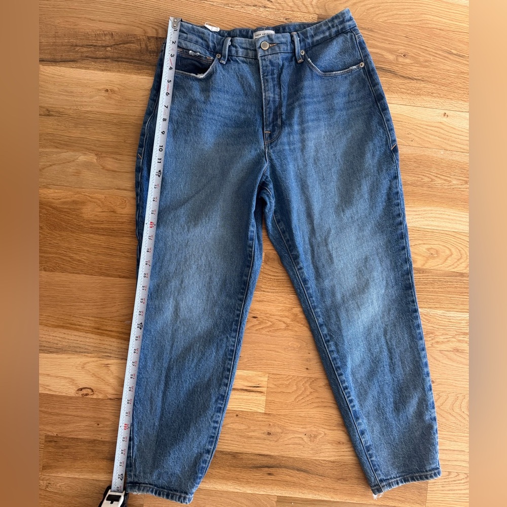 Good American Straight-Leg High-Rise Jeans GOOD MOM | BLUE586